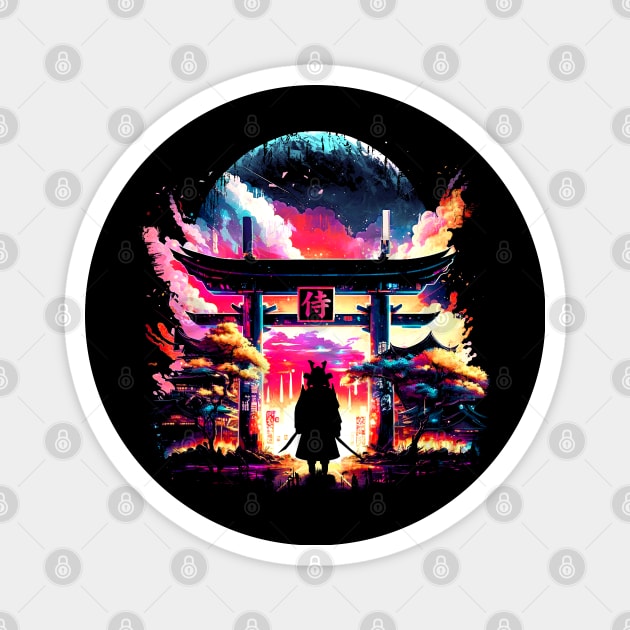 Samurai Heaven Magnet by Meca-artwork